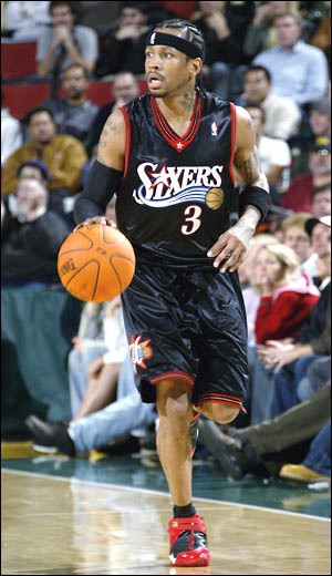 Allen Iverson Black Sixers Jersey